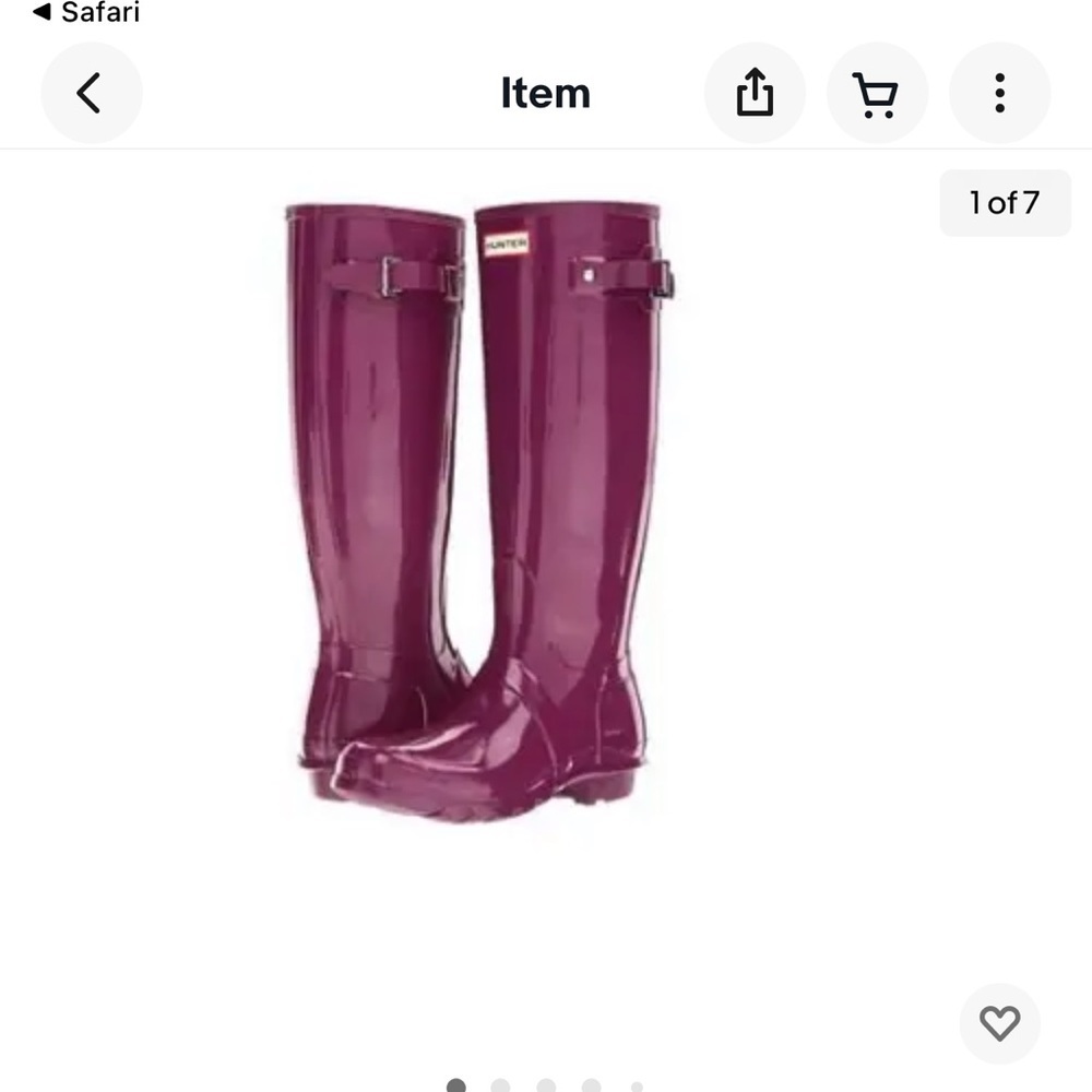 HUNTER knee high rain boots - Picture 2 of 7